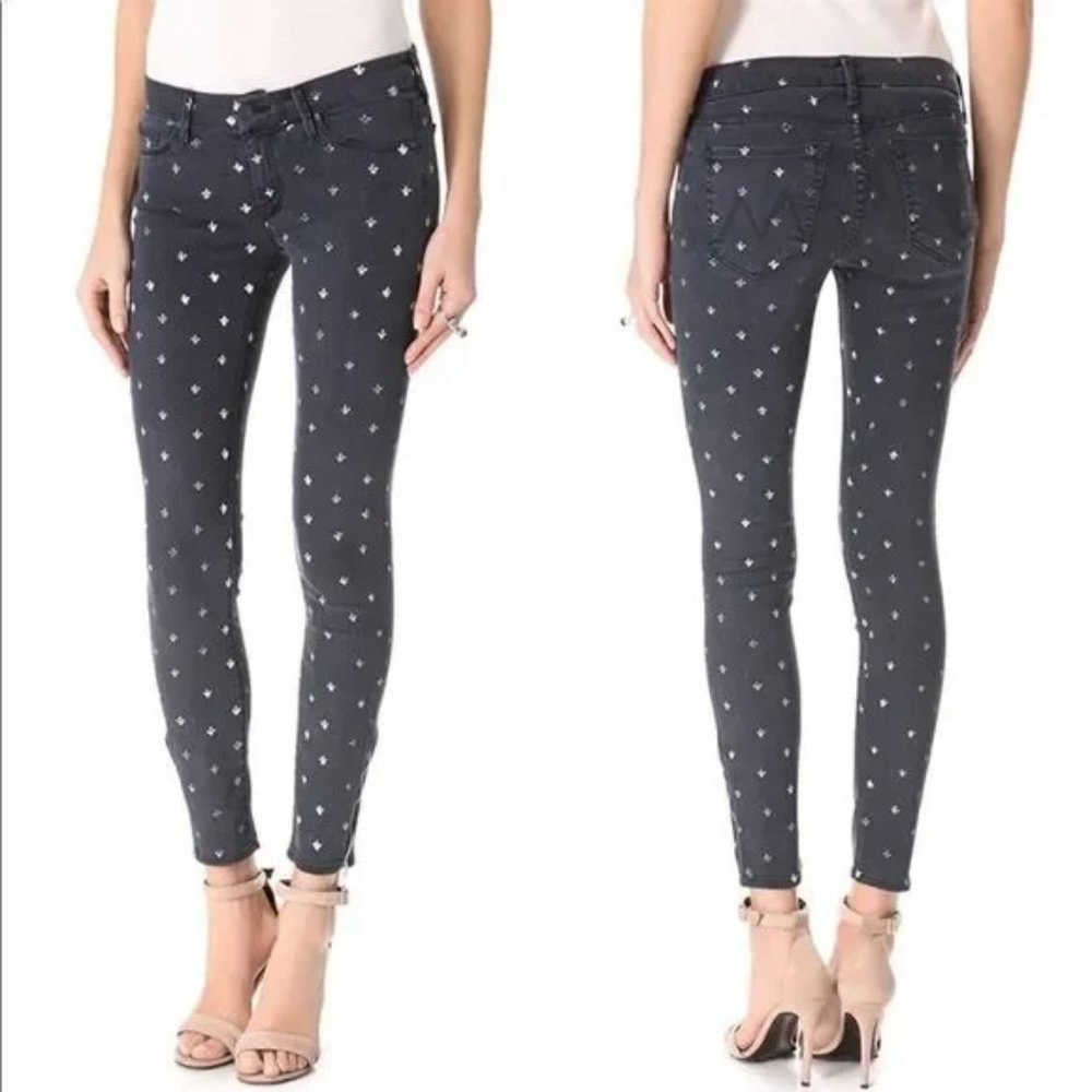 Mother Denim, The Looker Ankle Zip Skinny Jean in Fleur De Love Size 25